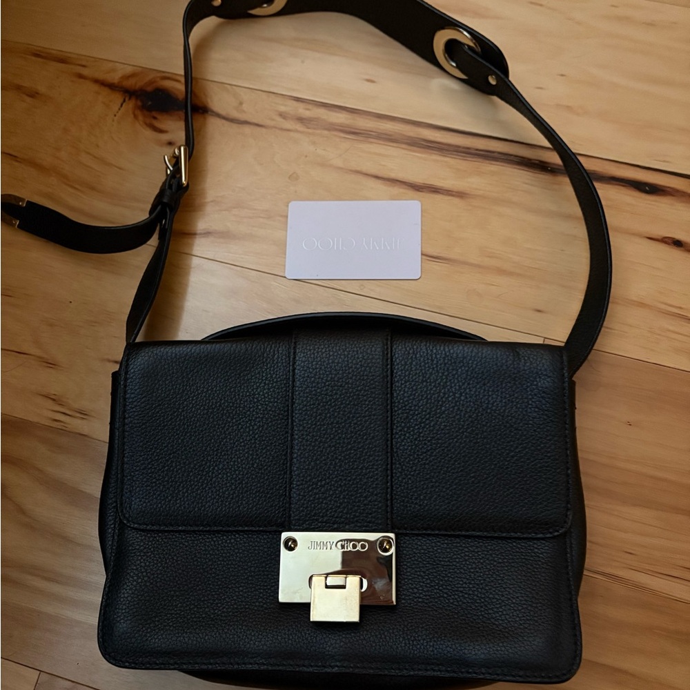 GUC leather Jimmy Choo black handbag. LAST DAY. FINAL
